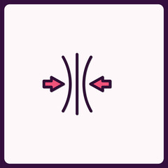 Symbolic Compression Icon Illustrating Pressure Reduction Concept