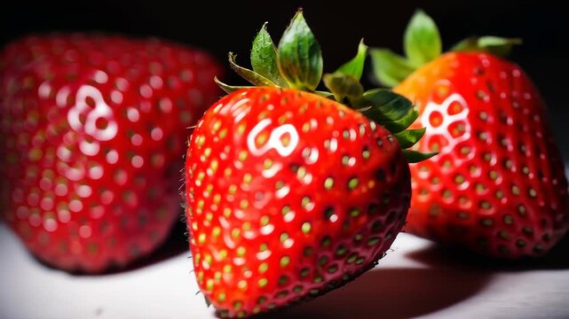 Fresh Juicy Strawberry Close-Up