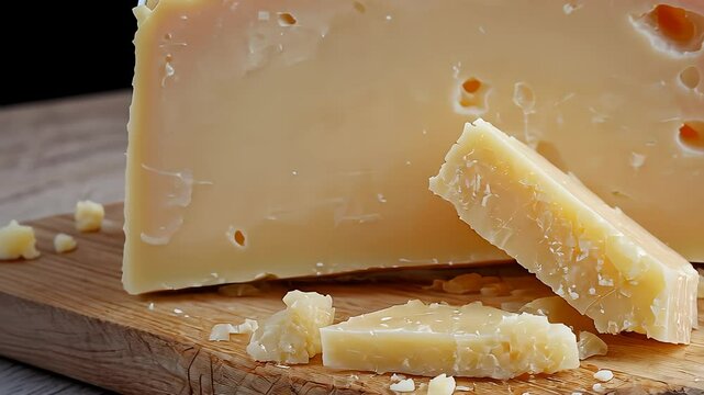 Fresh Cheese Block Close-Up