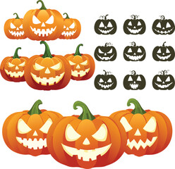 halloween pumpkin set