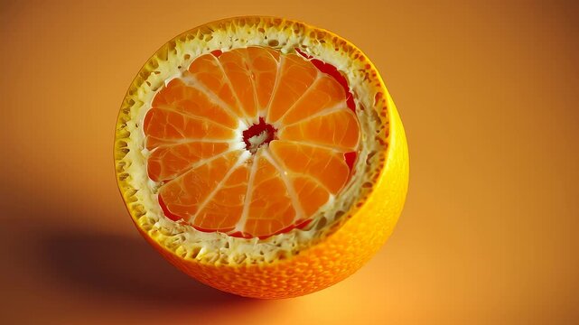 Whole and Sliced Orange