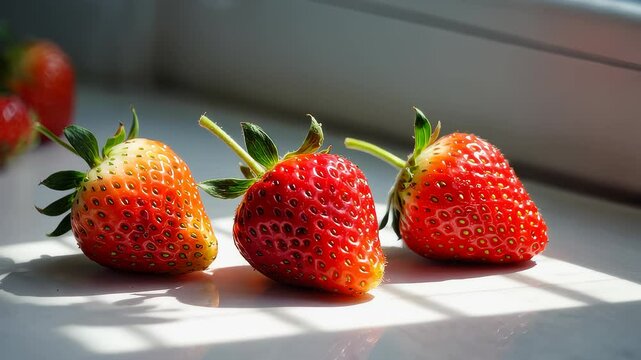 Fresh Juicy Strawberry Close-Up