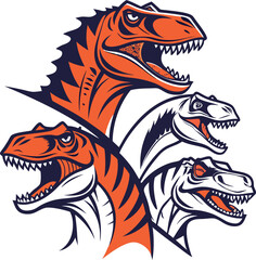 Stylized Dragon Mascot Logo – Vector Illustration