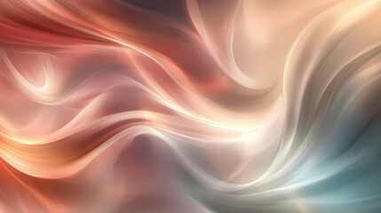 Gentle abstract swirls, a harmonious blend of soft hues creating flowing patterns, ideal for modern decor or digital backgrounds. Dreamy Illumination. Illustration