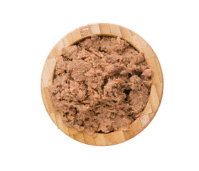 bowl of raw tuna