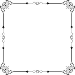 Creative and Colorful Square Border: Frames and Borders 