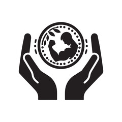 icon showing hands holding a bodybuilding medal