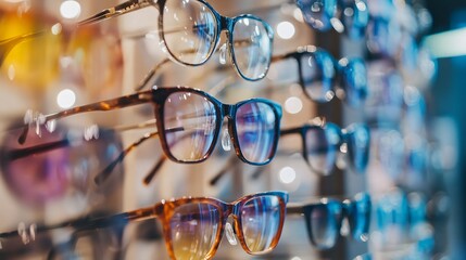 Professional Various Eyeglasses for Vision Correction Displayed Effectively