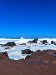 Wave Crashing on Rocks  in Paia on Maui
