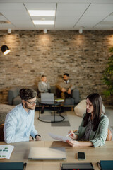 Professional Business Collaboration in a Modern Workspace Setting