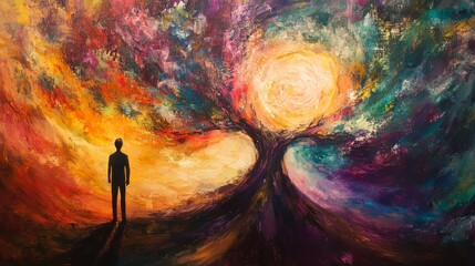 A symbolic journey of resilience  navigating trauma and embracing the healing path to recovery