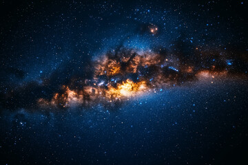 Obraz premium Starlit wonders above the untouched Galapagos archipelago at night