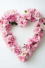 Pink rose heart arrangement for special occasions