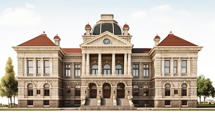 A photo of a courthouse building