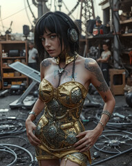 young woman in a traditional costume