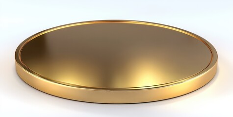 Golden podium ideal for showcasing products elegantly