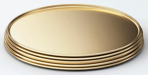 Elegant golden podium for showcasing products in style
