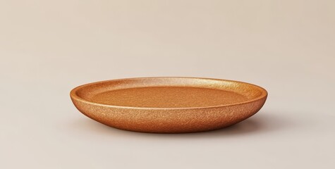 Golden podium rendering for product display showcase