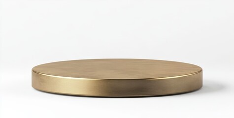 Polished golden podium for elegant product presentations