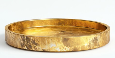 Elegant golden podium for showcasing products effectively