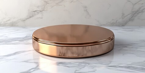 Stylish gold podium for modern product displays