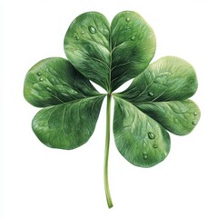 Four leaf clover clip art on white background