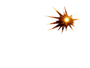 Spike sun flare reflection overlay isolated on transparent background with a radiant and artistic glow aesthetic