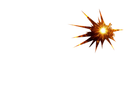Spike sun flare reflection overlay isolated on transparent background with a radiant and artistic glow aesthetic