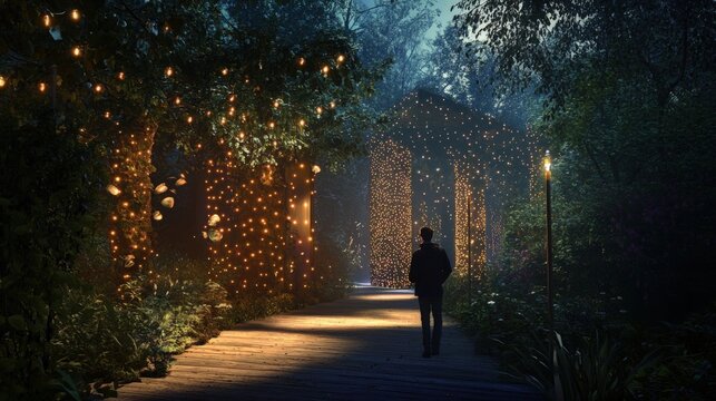 The Vibrant Night Lights on Outdoor