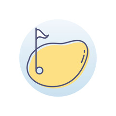 Golf Field Vector icon
