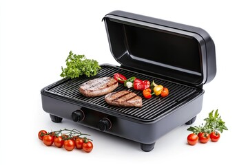 Electric grill isolated on white background