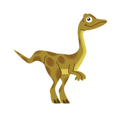 Funny dinosaur childish cartoon character