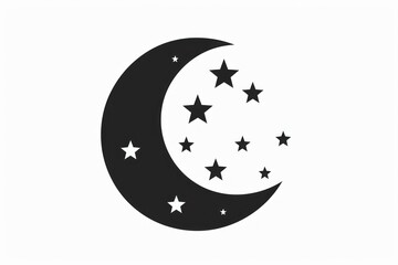Crescent Moon and Stars Design for Night Sky Themes