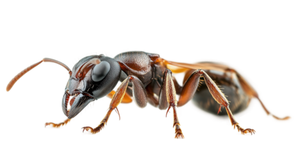Ant walking isolated on transparent background.