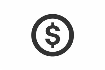 Obraz premium Dollar Sign Encircled Minimalist Icon for Finance Economy and Currency Design