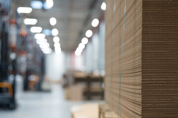 cardboard packaging - pallet of cardboard - cardboard dividers - large cardboard warehouse