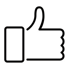 A Simple Thumbs-up Gesture, Expressing Positivity And Approval, Depicted In Bold Black Lines Against A White Background, Conveying A Clear Message Of Support And Agreement