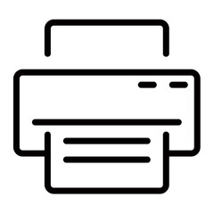 A Simple Printer Icon Representing Efficient Document Printing, Showcasing Clean Lines And Minimalist Design With A Focus On Functionality