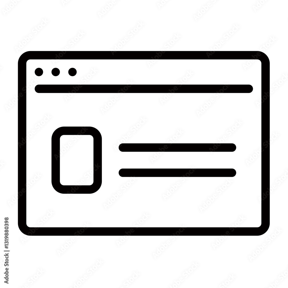Poster a simple webpage interface showcasing a clean profile picture and organized text sections with bold 