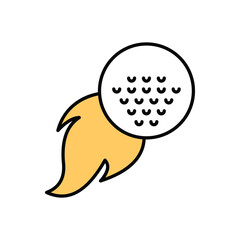 Golf Flaming Vector icon