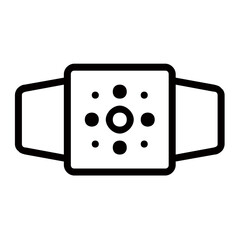 A Minimalist Wearable Device Showcasing Simple Elegance And Sophisticated Technology With Clean Lines And A Bold Black Outline