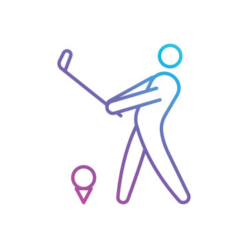 Golfer Vector icon