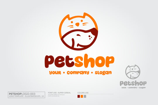 Petshop Vector Logo Template. Funny and cute veterinary logo professionaly designed for your professional service your company offers.