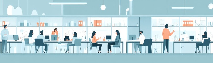 Modern Office Workers in a Collaborative Environment