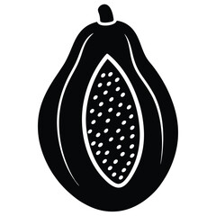 vector illustration of a papaya