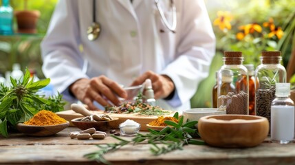 Naturopathic Consultation. Holistic Doctor Portrait