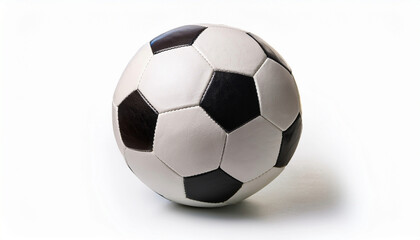 Naklejka premium ballon de foot sur un fond blanc
