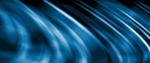 abstract blue waves with motion blur and halftone texture
