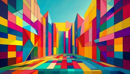 colorful geometric architectural design