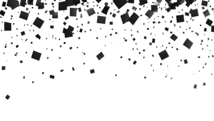 a dynamic arrangement of black squares falling against a white background creating a sense of movement and visual interest it can be used for various graphic design purposes
